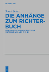Die Anh&auml;nge zum Richterbuch - Sarah Schulz