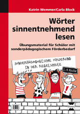W&ouml;rter sinnentnehmend lesen - Katrin Wemmer, Carla Block