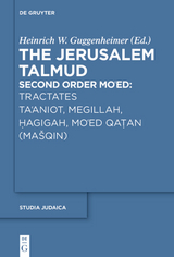 Tractates Ta'aniot, Megillah, Hagigah and Mo'ed Qatan (Ma&scaron;qin)
