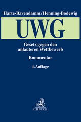 Gesetz gegen den unlauteren Wettbewerb (UWG) - Harte-Bavendamm, Henning; Henning-Bodewig, Frauke