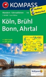 KOMPASS Wanderkarte K&ouml;ln - Br&uuml;hl - Bonn - Ahrtal - 