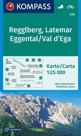 KOMPASS Wanderkarte Regglberg, Latemar, Eggental, Val d'Ega - 