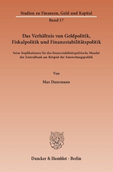 Das Verh&auml;ltnis von Geldpolitik, Fiskalpolitik und Finanzstabilit&auml;tspolitik. - Max Danzmann
