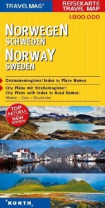 KUNTH Reisekarte Norwegen, Schweden 1:800000 - KUNTH Verlag