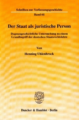 Der Staat als juristische Person. - Henning Uhlenbrock