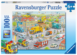 Ravensburger Kinderpuzzle - 10558 Fahrzeuge in der Stadt - Puzzle f&uuml;r Kinder ab 6 Jahren, mit 100 Teilen im XXL-Format