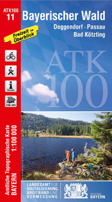 ATK100-11 Bayerischer Wald (Amtliche Topographische Karte 1:100000) - Breitband und Vermessung Landesamt f&uuml;r Digitalisierung  Bayern