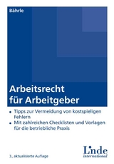 Arbeitsrecht f&uuml;r Arbeitgeber - Ralph J&uuml;rgen B&auml;hrle