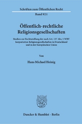 &Ouml;ffentlich-rechtliche Religionsgesellschaften. - Hans Michael Heinig