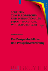 Die Prospektrichtlinie und Prospektverordnung - Volker Wiegel