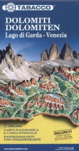 Dolomites / Lake Garda / Venice road map & panoramic map - 