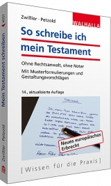 So schreibe ich mein Testament - Finn Zwi&szlig;ler, Sascha Petzold