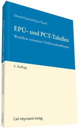 EP&Uuml;- und PCT-Tabellen - Isabell D&uuml;wel, Markus Gabriel, Benjamin Teufel, Renz Christian