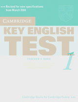 Cambridge Key English Test 1 New Edition - 