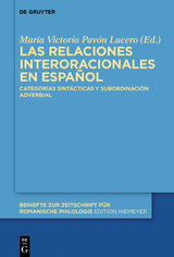 Las relaciones interoracionales en espa&ntilde;ol - 