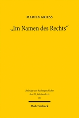 "Im Namen des Rechts" - Martin Grie&szlig;