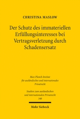 Der Schutz des immateriellen Erfüllungsinteresses bei Vertragsverletzung durch Schadensersatz - Christina Maslow