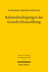 Rahmenbedingungen der Grundrechtsausübung - Katharina Krisor-Wietfeld