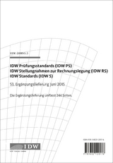 IDW Prüfungsstandards (IDW PS) IDW Stellungnahmen zur Rechnungslegung (IDW RS) - 
