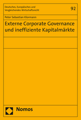 Externe Corporate Governance und ineffiziente Kapitalm&auml;rkte - Peter Sebastian Klormann