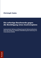 Die sofortige Beschwerde gegen die Best&auml;tigung eines Insolvenzplans - Christoph Vaske