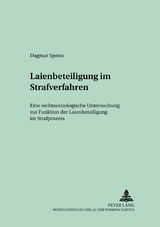 Laienbeteiligung im Strafverfahren - Dagmar Spona