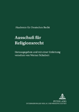Ausschu&szlig; f&uuml;r Religionsrecht - Werner Schubert