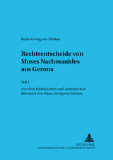 Rechtsentscheide von Moses Nachmanides aus Gerona - Hans-Georg Von Mutius