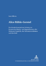 Alice R&uuml;hle-Gerstel - Jana Mikota