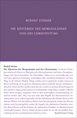 Die Mysterien des Morgenlandes und des Christentums - Steiner, Rudolf; Rudolf Steiner Nachlassverwaltung