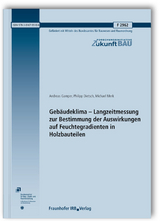 Geb&auml;udeklima - Langzeitmessung zur Bestimmung der Auswirkungen auf Feuchtegradienten in Holzbauteilen. Abschlussbericht - Andreas Gamper, Philipp Dietsch, Michael Merk
