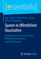 Sparen in &ouml;ffentlichen Haushalten - Ingo Caspari, Walter Reese-Sch&auml;fer, Werner Ha&szlig;enkamp