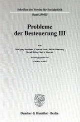 Probleme der Besteuerung III. - 