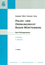 Polizei und Ordnungsrecht Baden Württemberg - Hemmer, Karl-Edmund; Wüst, Achim; Kresser; Hein, Michael