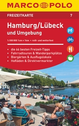 MARCO POLO Freizeitkarte Hamburg, L&uuml;beck und Umgebung 1:100 000