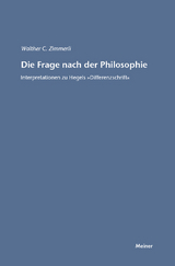 Die Frage nach der Philosophie - Walther C. Zimmerli