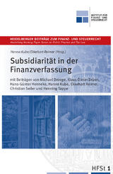 Subsidiarität in der Finanzverfassung - 