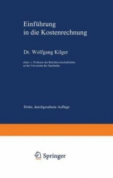 Einf&uuml;hrung in die Kostenrechnung - Wolfgang Kilger