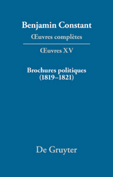 Brochures politiques (1819&ndash;1821) - 