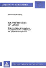 Zur Arbeitssituation von Lehrern