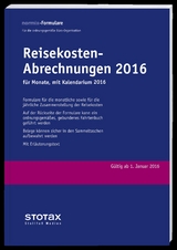 Reisekosten-Abrechnungen 2016 mit Kalendarium - 