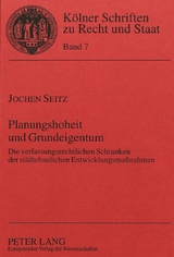 Planungshoheit und Grundeigentum - Jochen Seitz