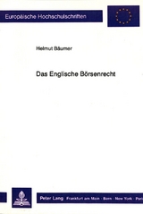 Das Englische B&ouml;rsenrecht - Helmut B&auml;umer