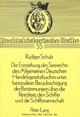 &laquo;Die Entstehung des Seerechts des Allgemeinen Deutschen Handelsgesetzbuches unter besonderer Ber&uuml;cksichtigung der Bestimmungen &uuml;ber die Reederei, den Schiffer und die Schiffsmannschaft&raquo;