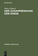 Der Zusammenhang der Dinge - Walter Gebhard