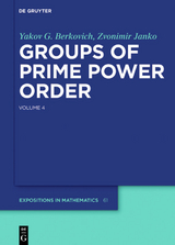 Groups of Prime Power Order. Volume 4 - Yakov G. Berkovich, Zvonimir Janko