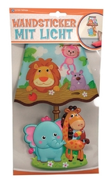 Tr&ouml;tsch Wandsticker mit Licht Dschungeltiere