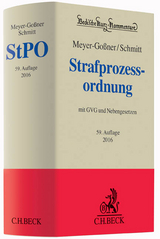 Strafprozessordnung - Meyer-Goßner, Lutz; Schmitt, Bertram