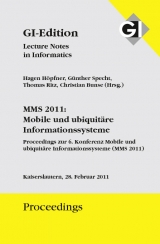 GI Edition Proceedings Band 185 MMS 2011: Mobile und ubiquitäre Informationssysteme - 
