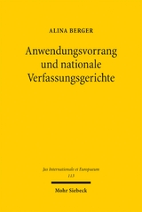Anwendungsvorrang und nationale Verfassungsgerichte - Alina Berger